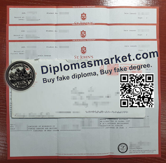 St John's University diploma