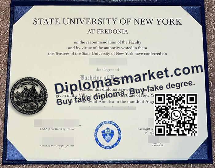 State University of New York at Fredonia diploma