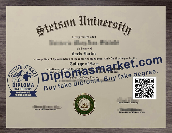 Stetson University diploma