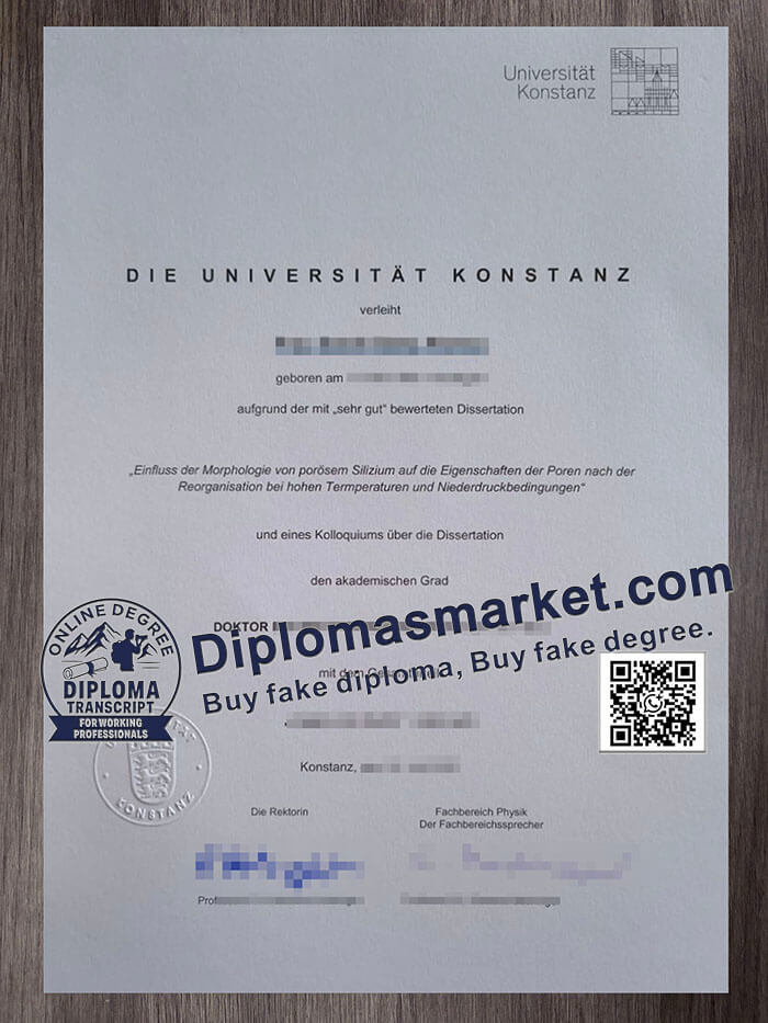Universität Konstanz Zeugnis