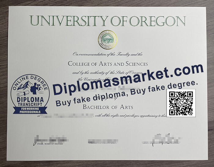 University of Oregon diploma