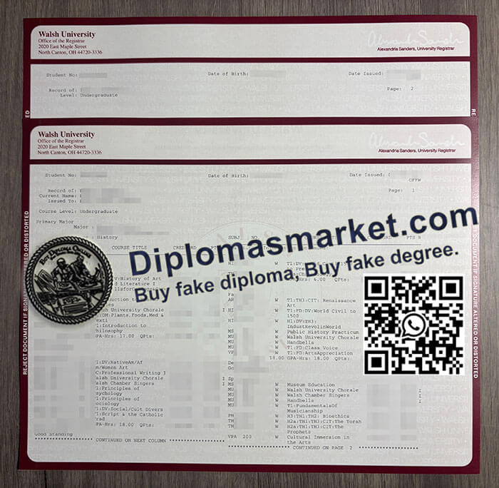 Walsh University degree
