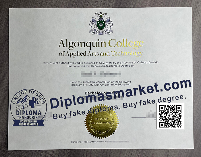 Algonquin College diploma