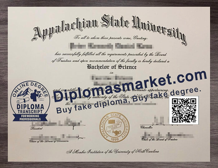Appalachian State University diploma