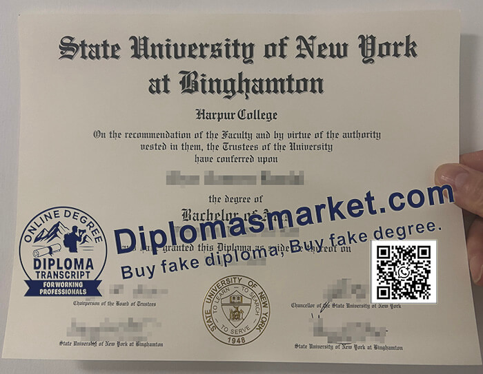Binghamton University diploma