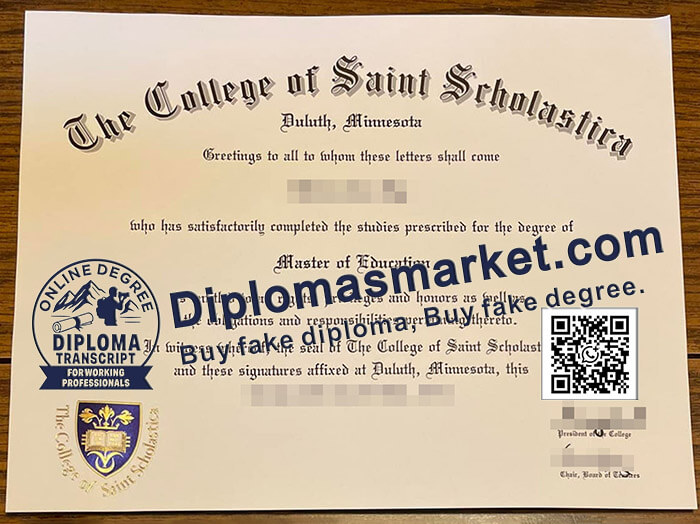 College of Saint Scholastica diploma