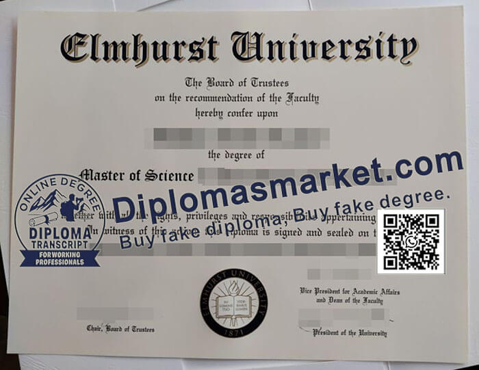 Elmhurst University diploma