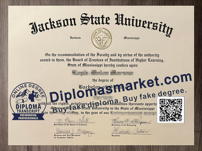Jackson State University diploma