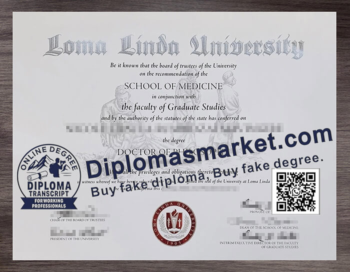 Loma Linda University diploma