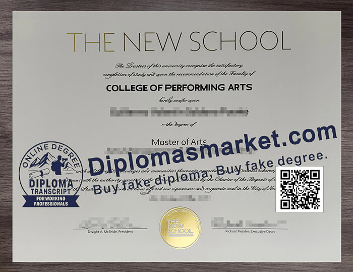 The New School diploma
