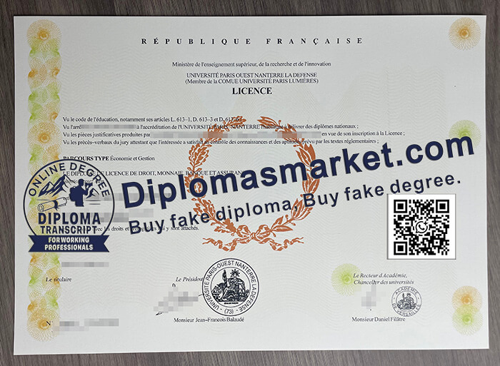 Université Paris Nanterre degree