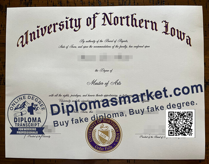 University of Northern Iowa diploma