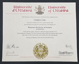 How do I request an University of Ottawa degree online?