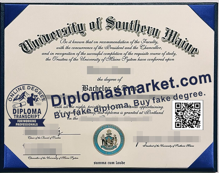 University of Southern Maine diploma
