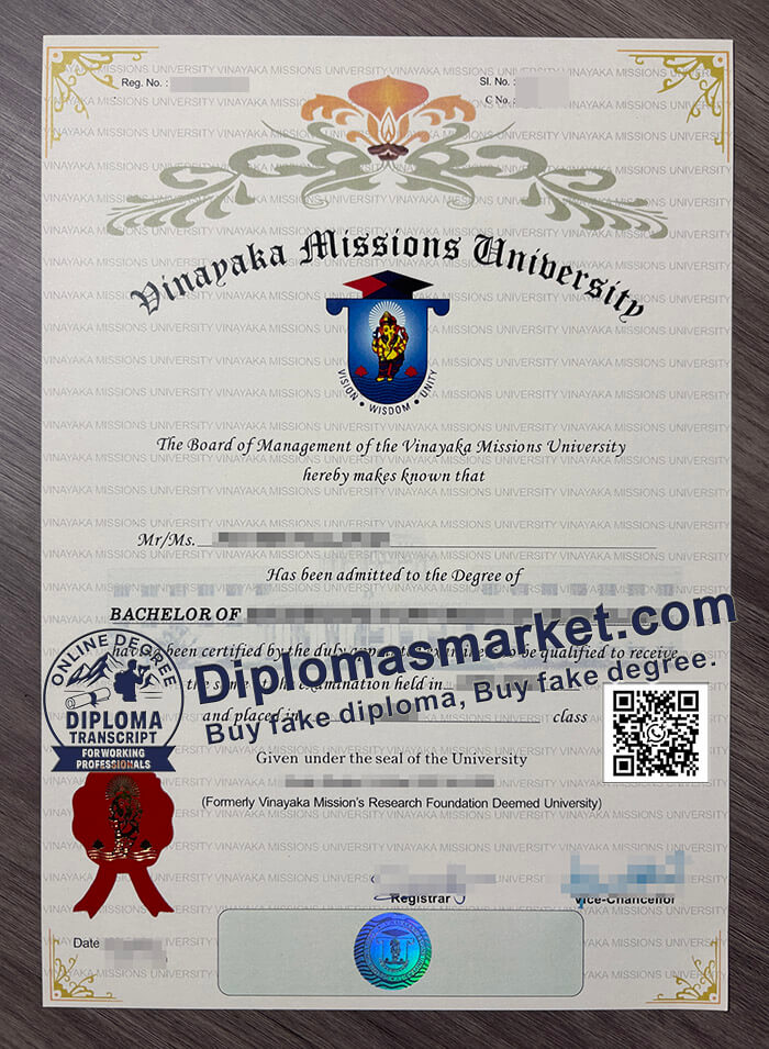 Vinayaka Missions University dipoma