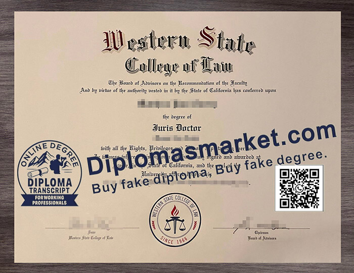 Western State College of Law diploma