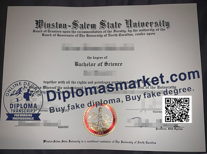 Winston Salem State University diploma