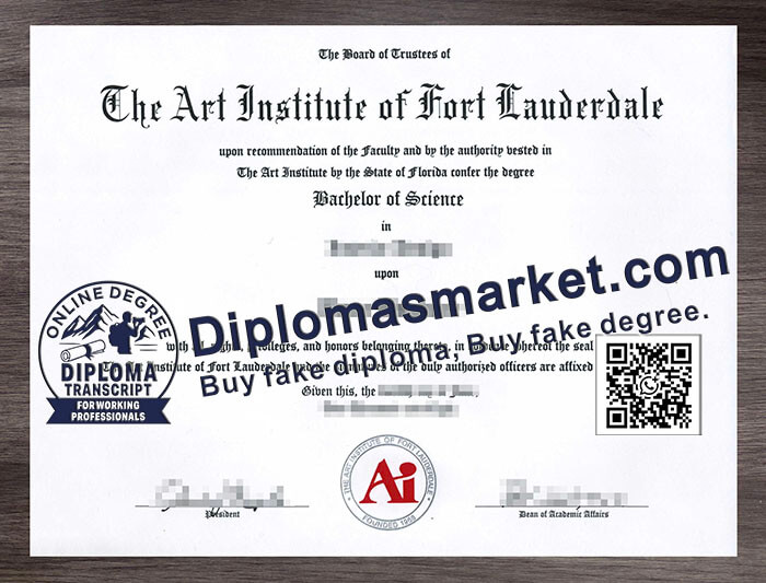 Art Institute of Fort Lauderdale diploma