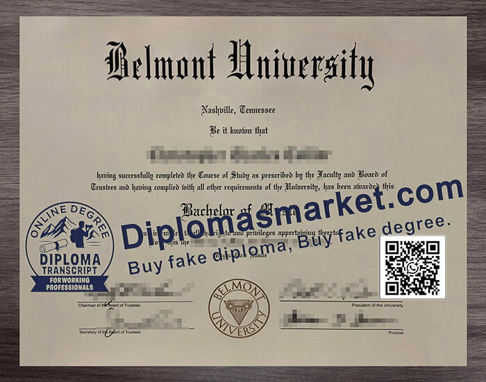 Belmont University diploma