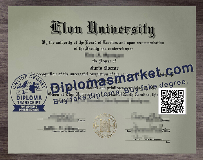 Elon University diploma