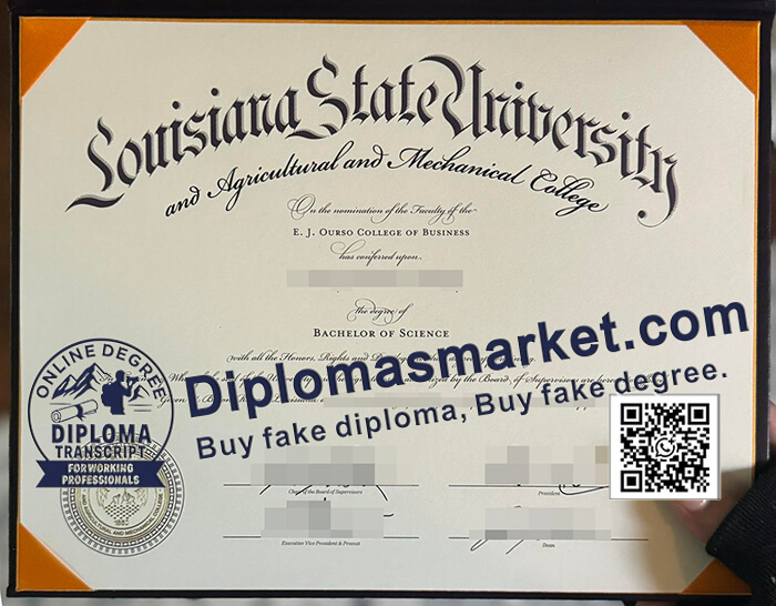 Louisiana State University and A&M College diploma