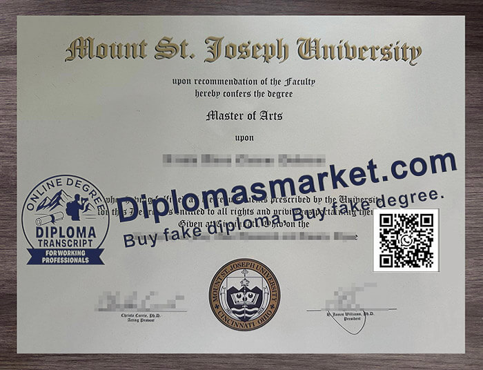 Mount St Joseph University diploma