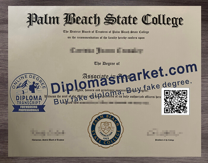 Palm Beach State College diploma