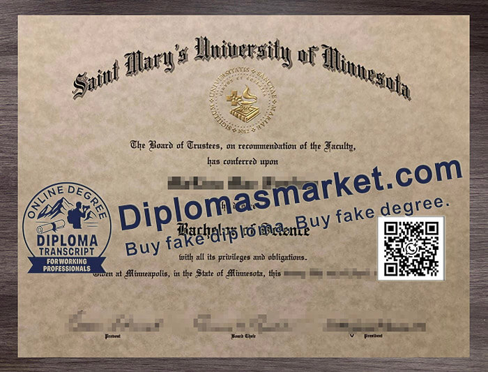 Saint Mary’s University of Minnesota diploma