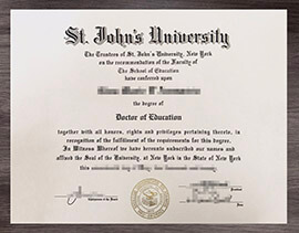 Where to Create a copy of the St John’s University diploma?