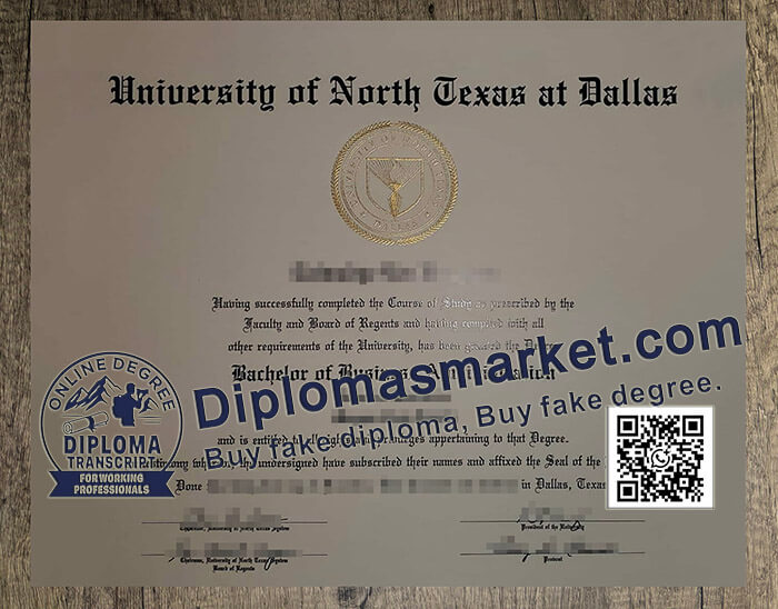 University of North Texas at Dallas diploma