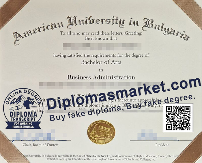 American University in Bulgaria degree