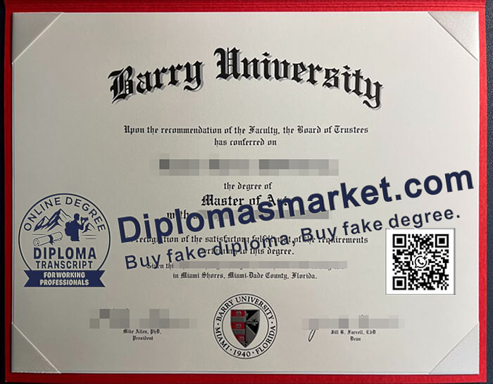Barry University diploma