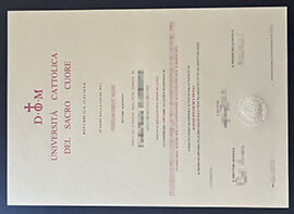Making for a Università Cattolica del Sacro Cuore diploma online.
