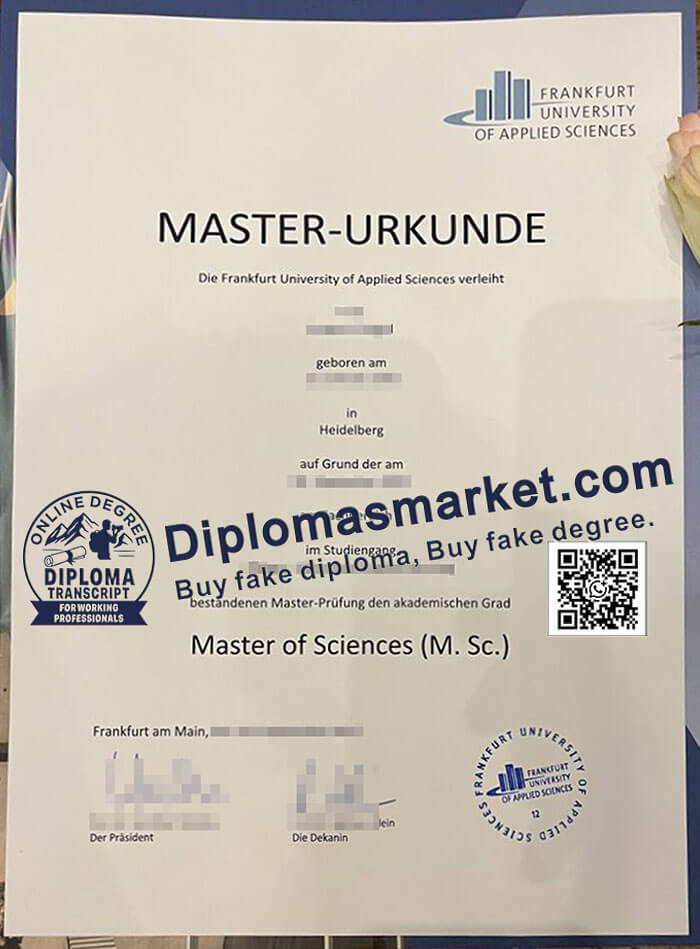 Frankfurt University of Applied Sciences Zeugnis