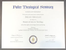 The price to order a Fuller Theological Seminary diploma.