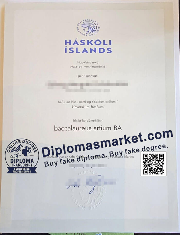Háskóli Íslands diploma