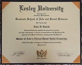 Making a copy of a Lesley University diploma certificate online.