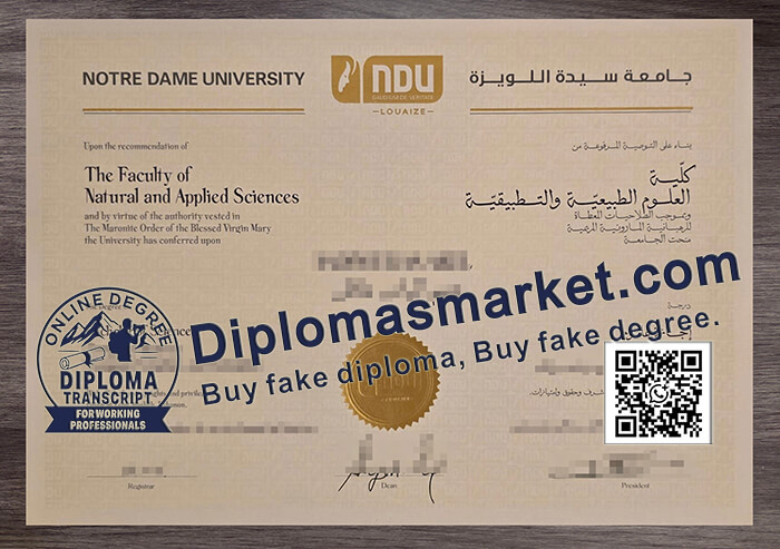 Notre Dame University-Louaize degree