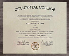 Methods for obtaining an Occidental College diploma online.