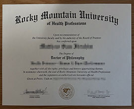 Order a Rocky Mountain University of Health Professions degree