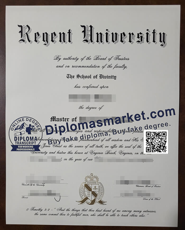 Regent University diploma