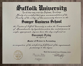The fast way to order a Suffolk University diploma in USA.