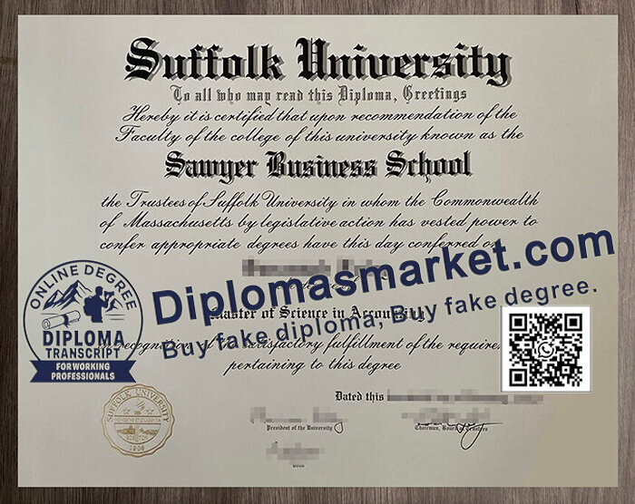 Suffolk University degree