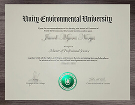 The price to order a Unity Environmental University diploma.