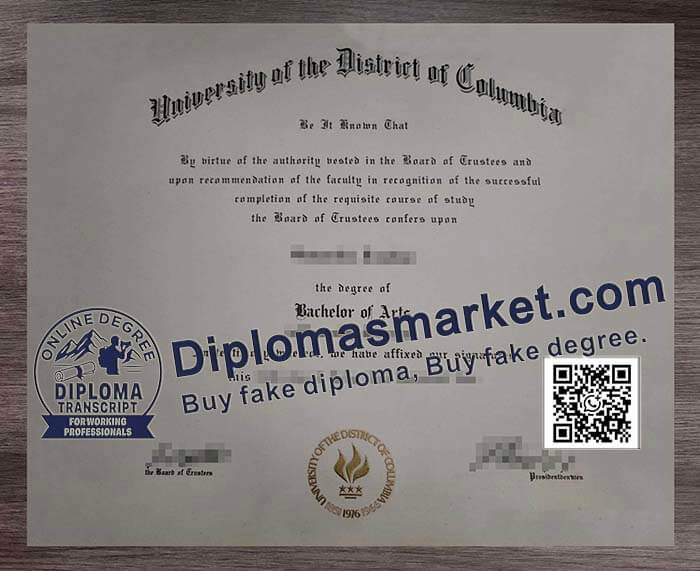 University of the District of Columbia diploma