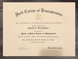 How to Create a copy of my York College Pennsylvania diploma