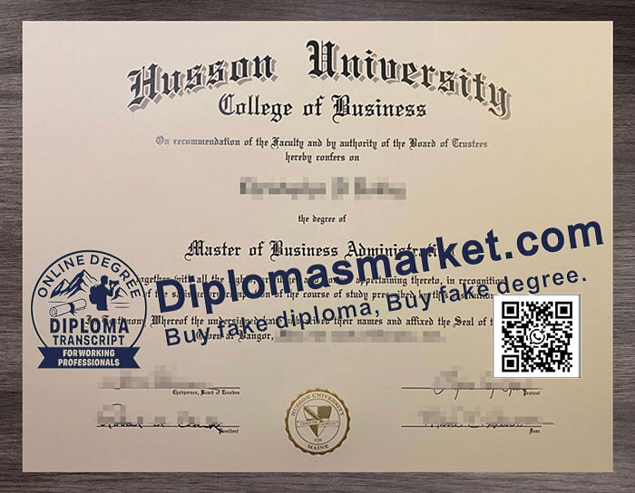 Husson University transcript