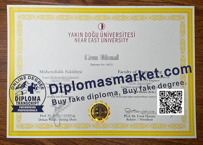 Near East University certificate