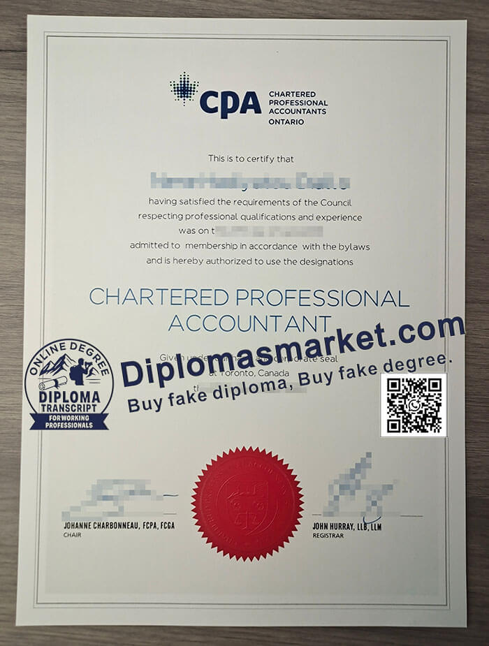 Ontario CPA certificate