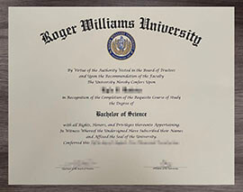 Making a copy of a Roger Williams University diploma online.